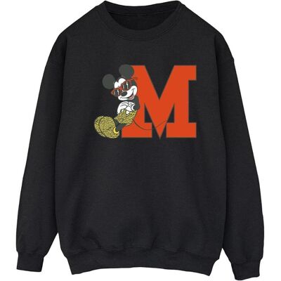 Disney Damen, Pullover, Mickey Mouse Leopard Trousers Sweatshirt, Schwarz, (S) Disney Damen, Pullover, Mickey Mouse Leopard Trousers Sweatshirt, Schwarz, (S)