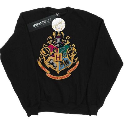 Harry Potter, Damen, Pullover, Hogwarts Crest Gold Ink Sweatshirt, Schwarz, (XXL) Harry Potter, Damen, Pullover, Hogwarts Crest Gold Ink Sweatshirt, Schwarz, (XXL)