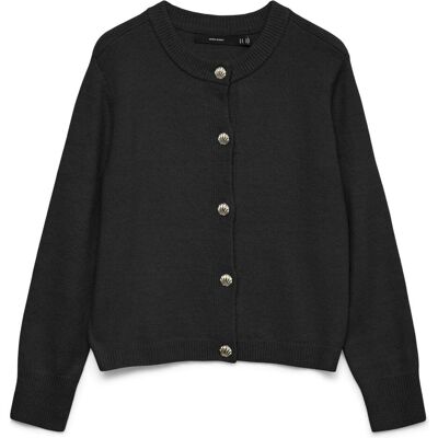 Vero Moda, Damen, Pullover, VMFIONA Strickjacke Strickjacke, Schwarz, (M) Vero Moda, Damen, Pullover, VMFIONA Strickjacke Strickjacke, Schwarz, (M)