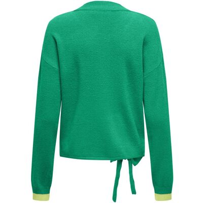 Only, Damen, Pullover, Onlmisty Ls Knot Contrast Pull Ex Knt, Grün, (XL) Only, Damen, Pullover, Onlmisty Ls Knot Contrast Pull Ex Knt, Grün, (XL)