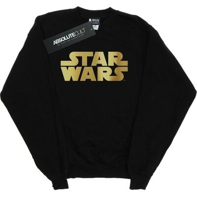 Star Wars, Damen, Pullover, Gold Logo Sweatshirt, Schwarz, (XL) Star Wars, Damen, Pullover, Gold Logo Sweatshirt, Schwarz, (XL)