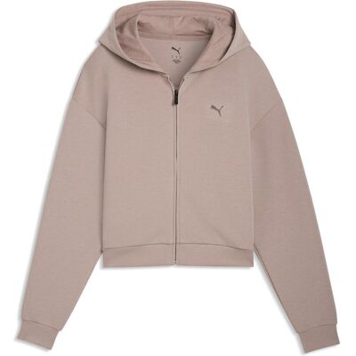 Puma Damen, Pullover, W Cloudspun FZ Hoodie, Braun, Beige, (XS) Puma Damen, Pullover, W Cloudspun FZ Hoodie, Braun, Beige, (XS)