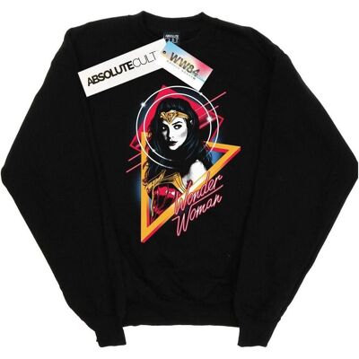 Dc Comics, Damen, Pullover, Wonder Woman 84 Diana 80s Triangle Sweatshirt, Schwarz, (M) Dc Comics, Damen, Pullover, Wonder Woman 84 Diana 80s Triangle Sweatshirt, Schwarz, (M)
