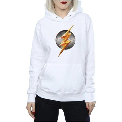 Dc Comics, Damen, Pullover, Justice League Movie Flash Emblem Kapuzenpullover, Weiss, (L) Dc Comics, Damen, Pullover, Justice League Movie Flash Emblem Kapuzenpullover, Weiss, (L)