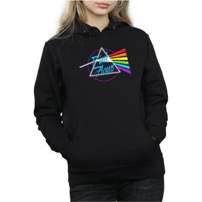 Pink Floyd, Damen, Pullover, Neon Darkside Kapuzenpullover, Schwarz, (S) Pink Floyd, Damen, Pullover, Neon Darkside Kapuzenpullover, Schwarz, (S)