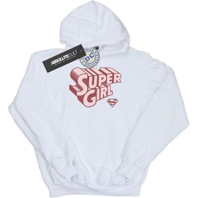Dc Comics, Damen, Pullover, Supergirl Retro Logo Kapuzenpullover, Weiss, (L) Dc Comics, Damen, Pullover, Supergirl Retro Logo Kapuzenpullover, Weiss, (L)