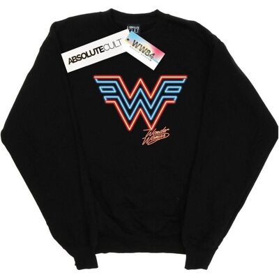 Dc Comics, Damen, Pullover, Wonder Woman 84 Neon Emblem Sweatshirt, Schwarz, (XXL) Dc Comics, Damen, Pullover, Wonder Woman 84 Neon Emblem Sweatshirt, Schwarz, (XXL)
