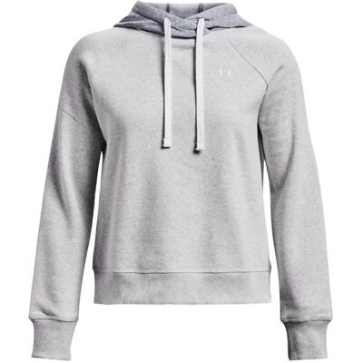 Under Armour, Damen, Pullover, Rival Fleece CB Kapuzenpullover für Damen grau 1373031 014, Silber, Grau, (L) Under Armour, Damen, Pullover, Rival Fleece CB Kapuzenpullover für Damen grau 1373031 014, Silber, Grau, (L)