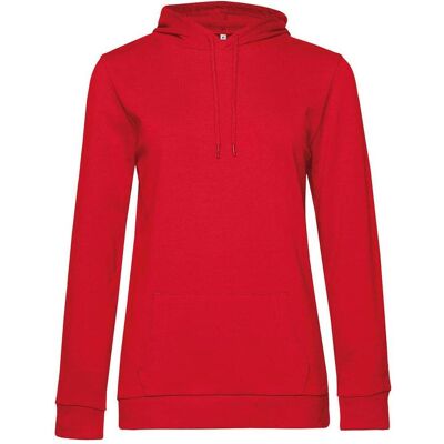B&C, Damen, Pullover, Damen Hoodie aus French Terry, Rot, (M) B&C, Damen, Pullover, Damen Hoodie aus French Terry, Rot, (M)