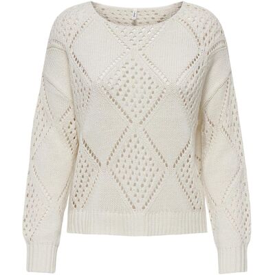 Only, Damen, Pullover, Onlpatricia Ls Structure O-Neck Cc Knt, Grau, (M) Only, Damen, Pullover, Onlpatricia Ls Structure O-Neck Cc Knt, Grau, (M)