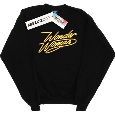 Dc Comics, Damen, Pullover, Wonder Woman 84 Neon Sweatshirt, Schwarz, (S) Dc Comics, Damen, Pullover, Wonder Woman 84 Neon Sweatshirt, Schwarz, (S)