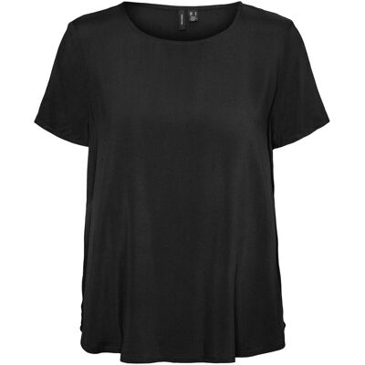 Vero Moda, Damen, Blusen, Vmeasy Joy S/S Top Wvn Ga, Schwarz, (S) Vero Moda, Damen, Blusen, Vmeasy Joy S/S Top Wvn Ga, Schwarz, (S)