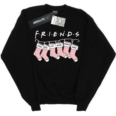 Friends, Damen, Pullover, Christmas Stocking Logo Sweatshirt, Schwarz, (S) Friends, Damen, Pullover, Christmas Stocking Logo Sweatshirt, Schwarz, (S)