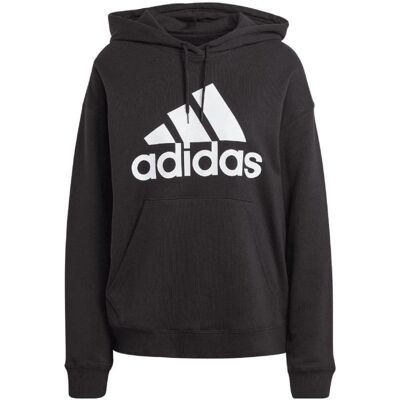 Adidas Damen, Pullover, Übergrosser Hoodie aus French Terry mit grossem Logo von Essentials, Schwarz, (XL) Adidas Damen, Pullover, Übergrosser Hoodie aus French Terry mit grossem Logo von Essentials, Schwarz, (XL)