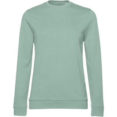 B&C, Damen, Pullover, Damen Sweatshirt aus French Terry, Weiss, Grau, (M) B&C, Damen, Pullover, Damen Sweatshirt aus French Terry, Weiss, Grau, (M)
