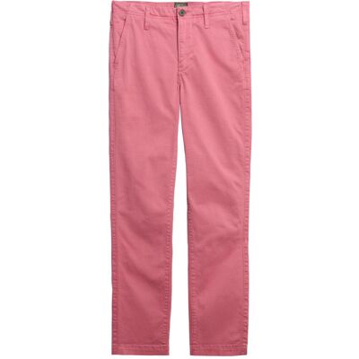Superdry, Damen, Hosen, Chinohose mit mittlerer Leibhöhe, Pink, Rosa, (W30/L32) Superdry, Damen, Hosen, Chinohose mit mittlerer Leibhöhe, Pink, Rosa, (W30/L32)