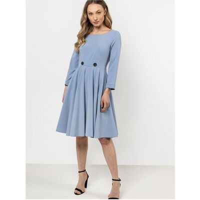 Awama, Damen, Kleider, Alltagskleid, Blau, (L) Awama, Damen, Kleider, Alltagskleid, Blau, (L)