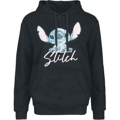 Lilo & Stitch, Damen, Pullover, Stitch - Watercolour, Schwarz, (L) Lilo & Stitch, Damen, Pullover, Stitch - Watercolour, Schwarz, (L)
