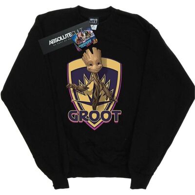 Marvel, Damen, Pullover, Guardians Of The Galaxy Groot Badge Sweatshirt, Schwarz, (M) Marvel, Damen, Pullover, Guardians Of The Galaxy Groot Badge Sweatshirt, Schwarz, (M)