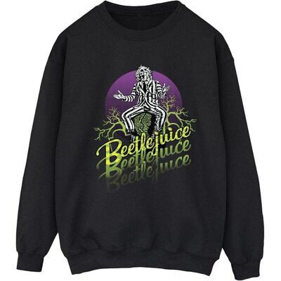 Beetlejuice, Damen, Pullover, Lila Kreis Sweatshirt, Schwarz, (XXL) Beetlejuice, Damen, Pullover, Lila Kreis Sweatshirt, Schwarz, (XXL)