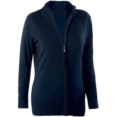 Kariban, Damen, Pullover, Damen Zip-Cardigan, Blau, (L) Kariban, Damen, Pullover, Damen Zip-Cardigan, Blau, (L)
