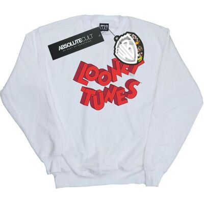 Looney Tunes, Damen, Pullover, 3D Logo Sweatshirt, Weiss, (M) Looney Tunes, Damen, Pullover, 3D Logo Sweatshirt, Weiss, (M)