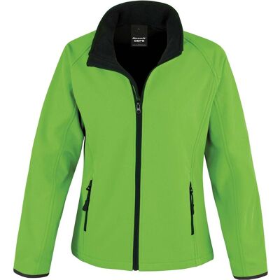 Result Damen Core Lebendiges Grün / Schwarz Slim Fit Softshell Jacke - Jacke Result Damen Core Lebendiges Grün / Schwarz Slim Fit Softshell Jacke - Jacke
