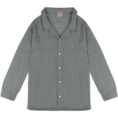 Janice & Jo, Damen, Hemden, Damen Musselin Hemd Kallithea - 8903, Grau, (One Size) Janice & Jo, Damen, Hemden, Damen Musselin Hemd Kallithea - 8903, Grau, (One Size)