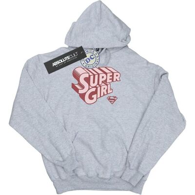 Dc Comics, Damen, Pullover, Supergirl Retro Logo Kapuzenpullover, Grau, (L) Dc Comics, Damen, Pullover, Supergirl Retro Logo Kapuzenpullover, Grau, (L)