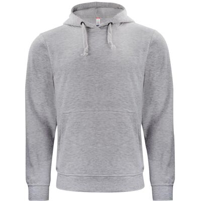 Clique Basic Hoodie - Grau Meliert Unisex Mittelgewicht Kapuzenpullover Clique Basic Hoodie - Grau Meliert Unisex Mittelgewicht Kapuzenpullover