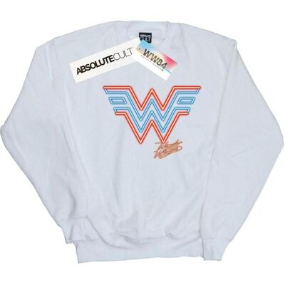 Dc Comics, Damen, Pullover, Wonder Woman 84 Neon Emblem Sweatshirt, Weiss, (S) Dc Comics, Damen, Pullover, Wonder Woman 84 Neon Emblem Sweatshirt, Weiss, (S)