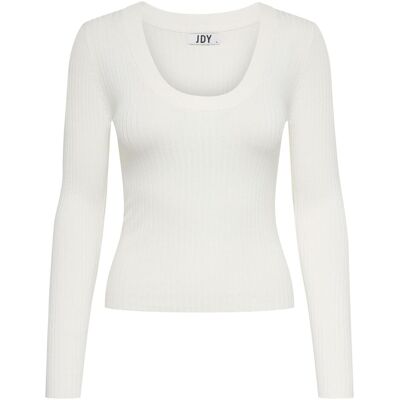 JdY, Damen, Pullover, Rundhals Strickpullover, Weiss, (M) JdY, Damen, Pullover, Rundhals Strickpullover, Weiss, (M)