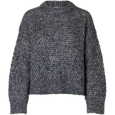 Selected, Damen, Pullover, Slfbolette, Blau, Grau, (S) Selected, Damen, Pullover, Slfbolette, Blau, Grau, (S)