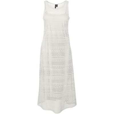 Vero Moda, Damen, Kleider, Vmhoney Lace Sl 7/8 Dress Wvn Ga, Weiss, (M) Vero Moda, Damen, Kleider, Vmhoney Lace Sl 7/8 Dress Wvn Ga, Weiss, (M)