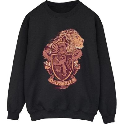 Harry Potter, Damen, Pullover, Gryffindor Sketch Crest Sweatshirt, Schwarz, (M) Harry Potter, Damen, Pullover, Gryffindor Sketch Crest Sweatshirt, Schwarz, (M)