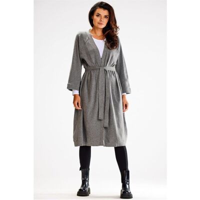 Awama, Damen, Pullover, Cardigan model, Grau, (One Size) Awama, Damen, Pullover, Cardigan model, Grau, (One Size)