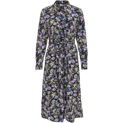 JdY, Damen, Kleider, Print Blusenkleid, Schwarz, Blau, (34) JdY, Damen, Kleider, Print Blusenkleid, Schwarz, Blau, (34)