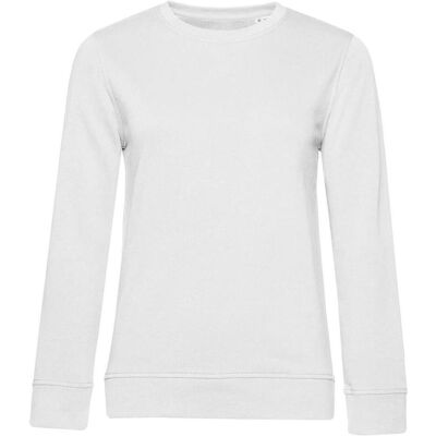 B&C, Damen, Pullover, Organic French Terry, Weiss, (L) B&C, Damen, Pullover, Organic French Terry, Weiss, (L)