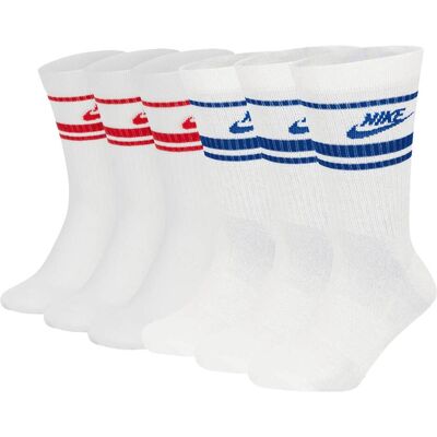 Nike Damen, Socken, U Nk Crew Nsw Essential Stripe, Mehrfarbig, (6er Pack, 42 - 46) Nike Damen, Socken, U Nk Crew Nsw Essential Stripe, Mehrfarbig, (6er Pack, 42 - 46)