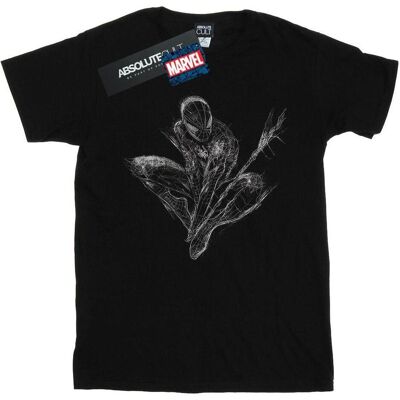 Marvel Schwarze Spider-Man Web Boyfriend T-Shirt Marvel Schwarze Spider-Man Web Boyfriend T-Shirt