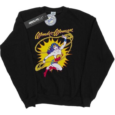 Dc Comics, Damen, Pullover, Wonder Woman Leap Sweatshirt, Schwarz, (XXL) Dc Comics, Damen, Pullover, Wonder Woman Leap Sweatshirt, Schwarz, (XXL)