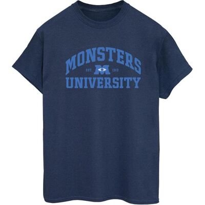 Disney Dunkelblau Monsters University Logo Baumwoll Boyfriend T-Shirt Disney Dunkelblau Monsters University Logo Baumwoll Boyfriend T-Shirt