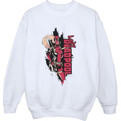 Marvel, Damen, Pullover, Deadpool Lady Deadpool Sweatshirt, Weiss, (XXL) Marvel, Damen, Pullover, Deadpool Lady Deadpool Sweatshirt, Weiss, (XXL)
