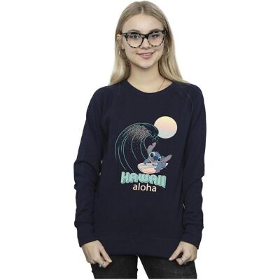 Disney Damen, Pullover, Lilo And Stitch Hawaii Sweatshirt, Blau, (XL) Disney Damen, Pullover, Lilo And Stitch Hawaii Sweatshirt, Blau, (XL)