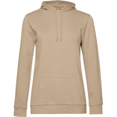 B&C, Damen, Pullover, Damen Hoodie aus French Terry, Beige, (L) B&C, Damen, Pullover, Damen Hoodie aus French Terry, Beige, (L)