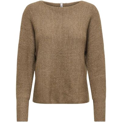 Only, Damen, Pullover, Onldani Ls Batwing Rib Pull Oc Knt, Braun, (M) Only, Damen, Pullover, Onldani Ls Batwing Rib Pull Oc Knt, Braun, (M)