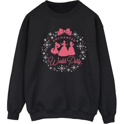 Disney Damen, Pullover, Princess Winter Party Sweatshirt, Schwarz, (M) Disney Damen, Pullover, Princess Winter Party Sweatshirt, Schwarz, (M)
