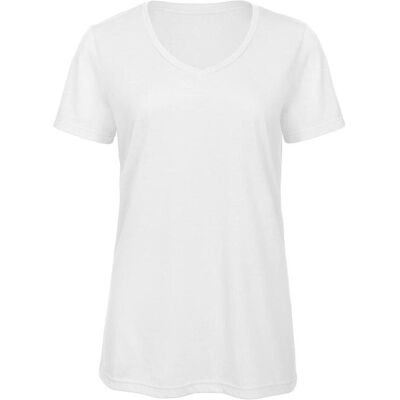 B&C, Damen, Shirts, T-Shirt aus Mix von drei Materialien Damen, Weiss, (M) B&C, Damen, Shirts, T-Shirt aus Mix von drei Materialien Damen, Weiss, (M)