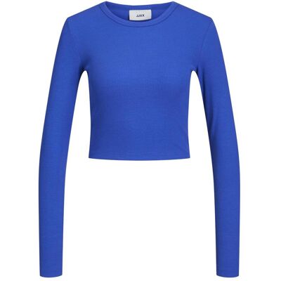 JJXX, Damen, Shirts, JXFeline Rippstrick Longsleeve, Blau, (XS) JJXX, Damen, Shirts, JXFeline Rippstrick Longsleeve, Blau, (XS)
