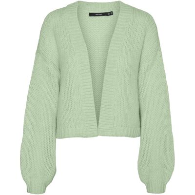 Vero Moda, Damen, Pullover, V-Ausschnitt Ballonärmel Strickjacke Strickjacke, Grün, (S) Vero Moda, Damen, Pullover, V-Ausschnitt Ballonärmel Strickjacke Strickjacke, Grün, (S)